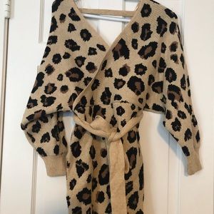 Leopard knit dress